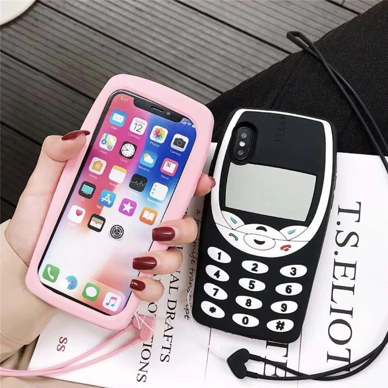 Старый силиконовый чехол для мобильного телефона iphone 11 Pro Max Xr X Xs Max 6 7 8 Plus, чехол с 3D рисунком, милый противоударный чехол
