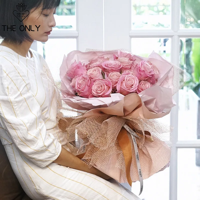 

50cm*8yards Mesh Flower Wrapping Package Gift Wrapping Paper Matte Flowers Bouquet Packaging