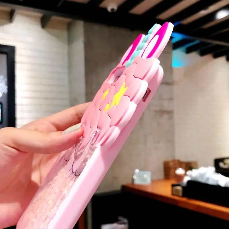 Силиконовые 3d чехлы GIMFUN Kawaii для Iphone 7 6 6s 5 8 Plus с рисунком жидкой лошади задняя