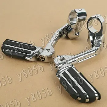 

New Motorcyc Footrest Foot Pegs For Fit Sportster XL883 1200 Dyna Wide Glide Bobber Road Kings 32mm-38mm Guard Bars