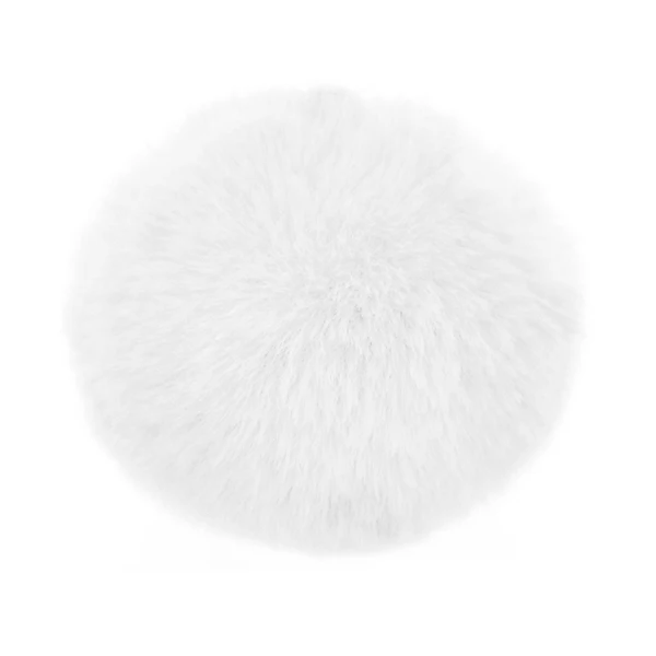 Модный милый пушистый меховой брелок Микки Маус из искусственного кроличьего меха помпон брелки сумки подвески-безделушки Подарочный автомобильный брелок - Цвет: White Fur