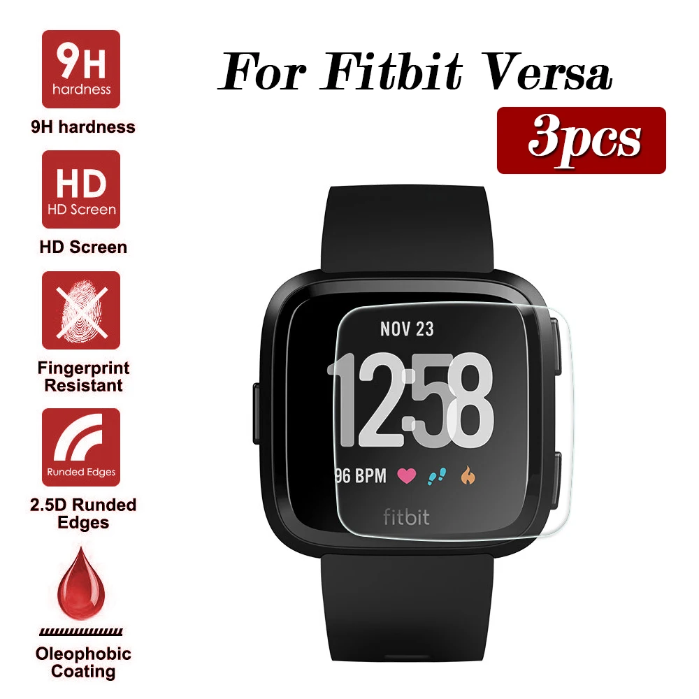 Защитное стекло для смарт часов Fitbit Versa Fit Bit закаленное защитная пленка экрана 3