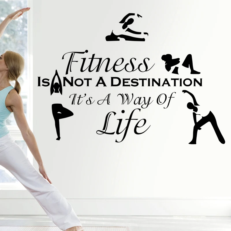 Yoga Fitness Club Decal Gym Sticker Decor Posters Vinyl Decoracion Wall Decals Mural Car | Дом и сад