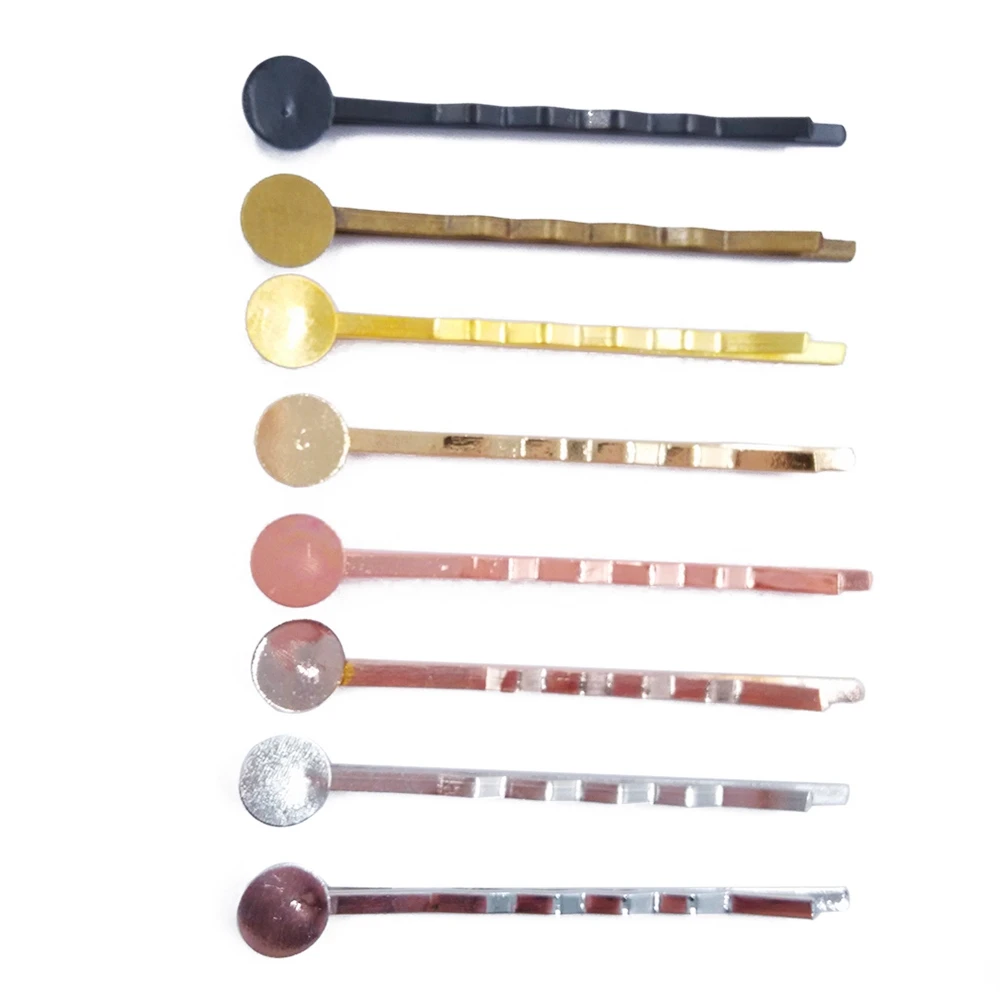 

700piece 55mm with 6mm Flat Glue Pad Hairpins Hair Pins Findings Hair accessories Wholesale HPF04