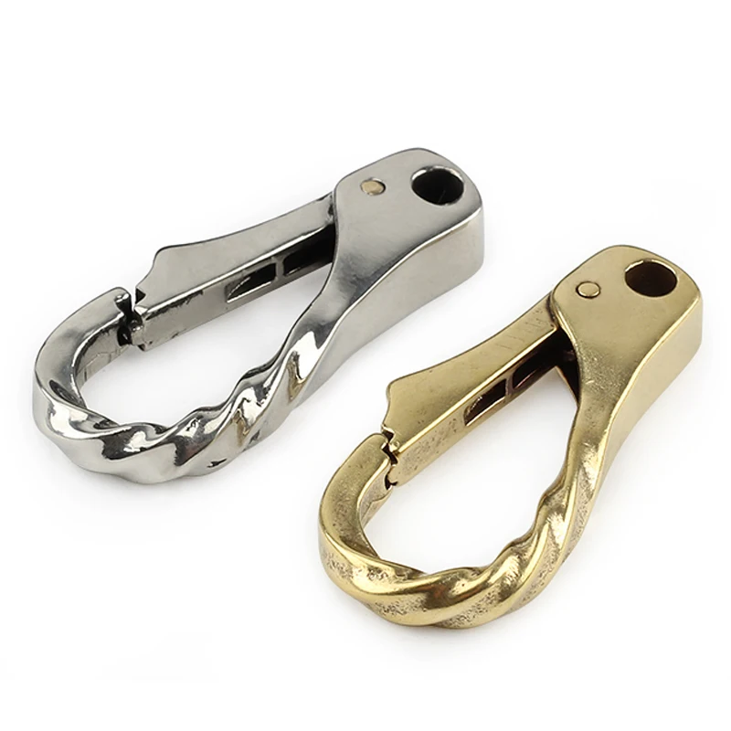 

Twisted Design Brass Key Buckle Outdoor Camping Hiking Hanging Buckle