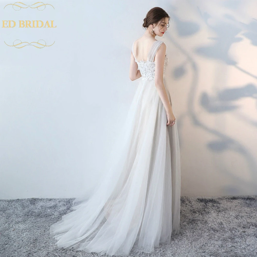 2018 Simple Wedding Dress The Bride Married Lace Backless Long Sweep 2018 Simple Wedding Dress The Bride Married Lace Backless Long Sweep Traing Grace Vestido De Noiva In Dresses From Weddings Events