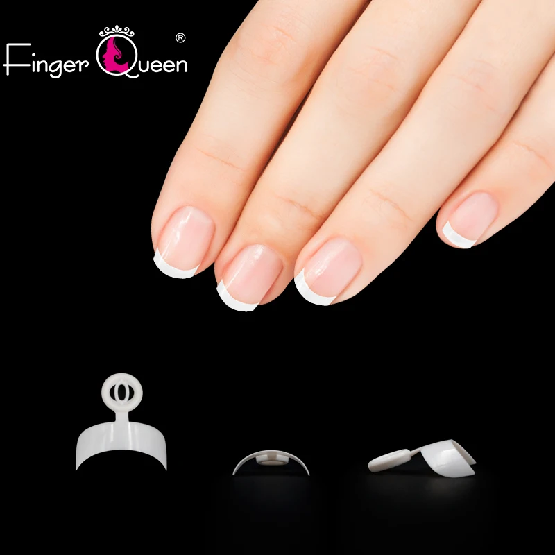 FingerQueen 100 шт. клей балерина половина искусственные ногти/ясно гроб накладные ногти ABS Искусственный DIY Ложные УФ-гель для ногтей art