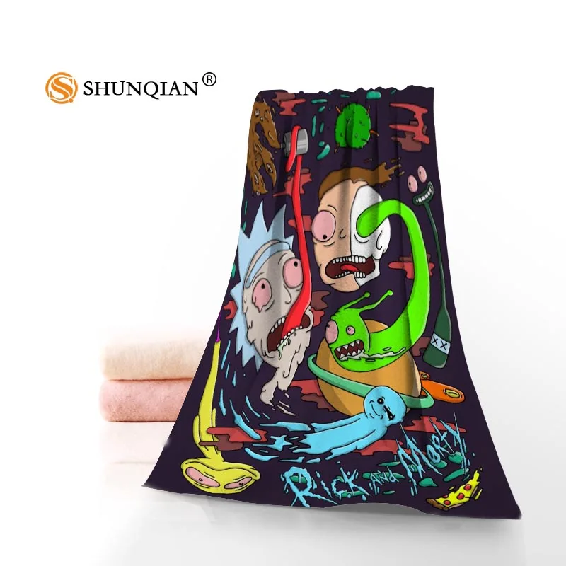

New Rick and Morty Towel Printed Cotton Face/Bath Towels Microfiber Fabric For Kids Men Women Shower Towels A8.8