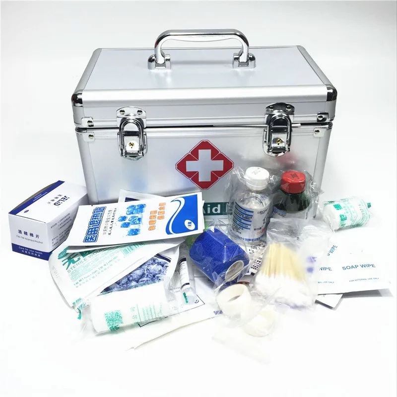Блокируемый ящик для первой помощи замок безопасности Медицина хранения с Портативный Ручка отсеков лекарств маленький шкаф средне