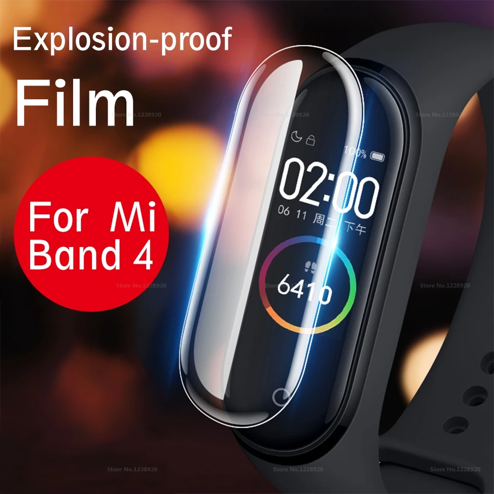 3 шт./партия, защитная пленка с полным покрытием для экрана Xiaomi mi Band 4 Bnad4 Smart чехол с браслетом, пленка для mi Band 4, аксессуары