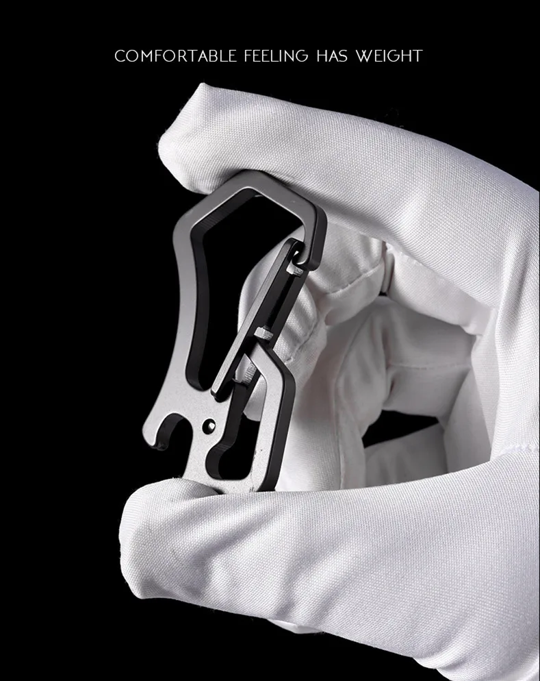 QOONG 2021 High-Grade Keychain Keyrings Portable CNC Tool Key Chain Ring Holder Simple Chic Gift For Men Women For Car Y50