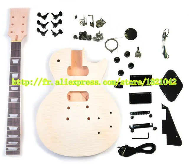 Cheap Livraison gratuite LP guitare les guitare semi - fini produit pual electrique guitare oem de guitare bricolage kit