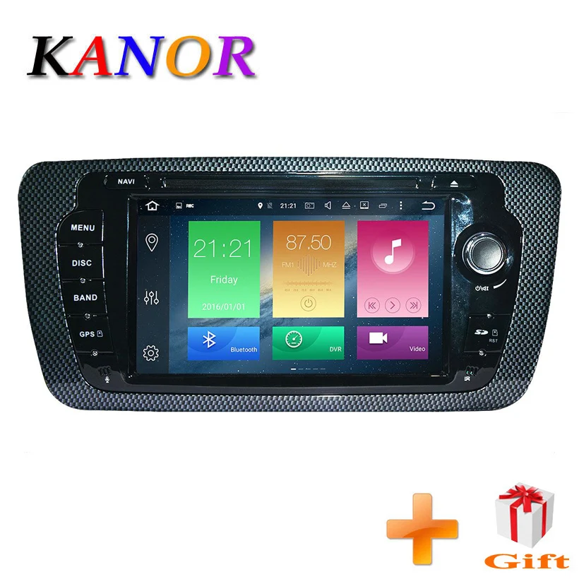 

KANOR Android 8.0 IPS Octa Core 4+32G 2din Car DVD Player For Seat Ibiza 2009-2013 7" Android Radio GPS with Audio WIFI Stereo