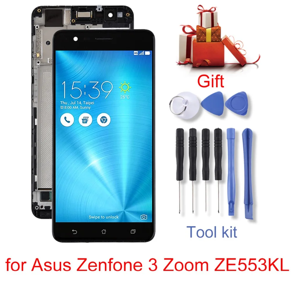 

New for Asus Zenfone 3 Zoom ZE553KL LCD Screen and Digitizer Full Assembly with Frame repair
