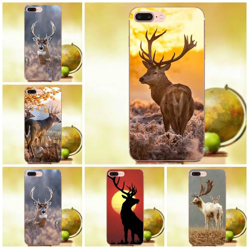 

Qdowpz Deer For Apple iPhone 4 4S 5 5C 5S SE 6 6S 7 8 Plus X XS Max XR Skin Thin Cell Case