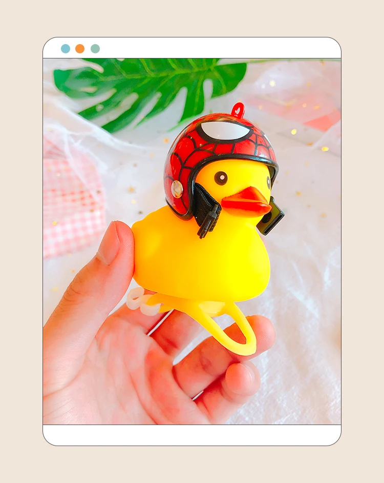 Lovely Duck  Helmet Ring Bell Toy For Motorcycle Cycling Bicycle Bike Ride Horn Alarm 7