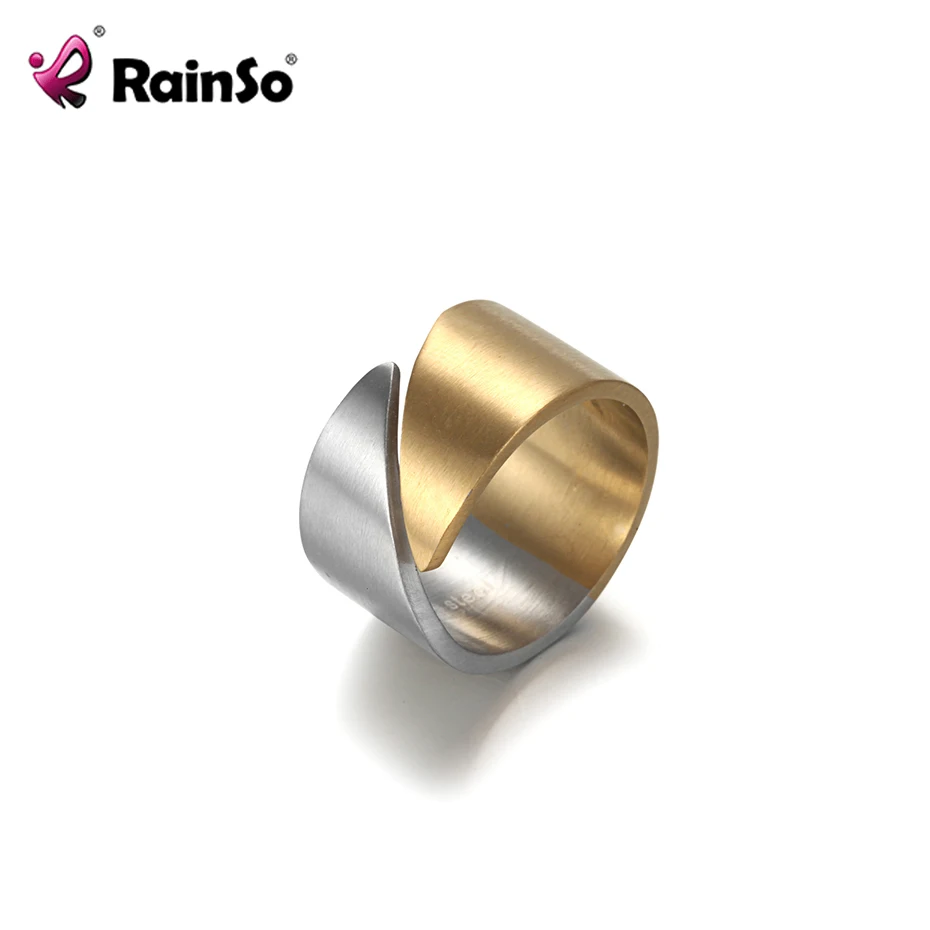 Модные простые дизайнерские кольца Rainso из нержавеющей стали 316L для женщин/мужчин