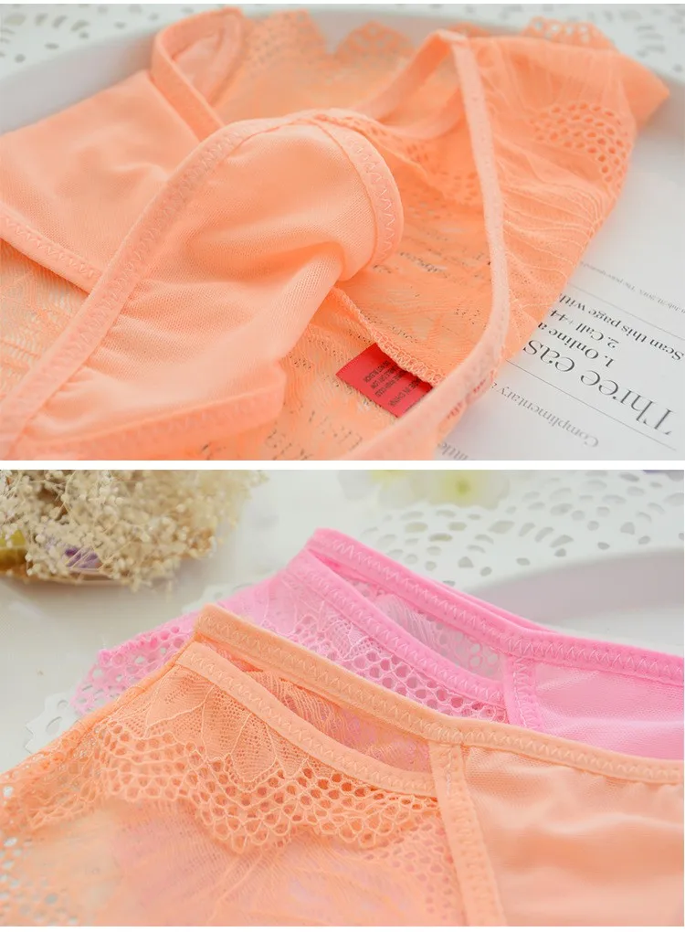 3 шт./лот прозрачные трусики для девочек нижнее белье подростков|panties girls|kids