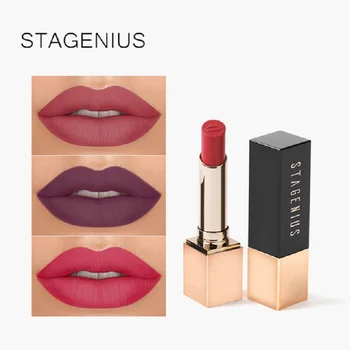 

STAGENIUS Waterproof Matte Lipstick Sexy Red Lip Batom High Quality Maekup Long-lasting Velvet Lip Stick