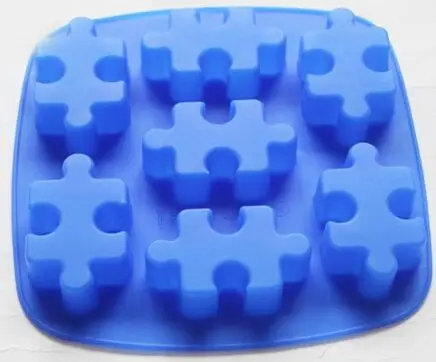 

Nice Puzzles Shape 7-Cavity Cookies Soap Chocolate Jelly Bakeware Silicone Mold