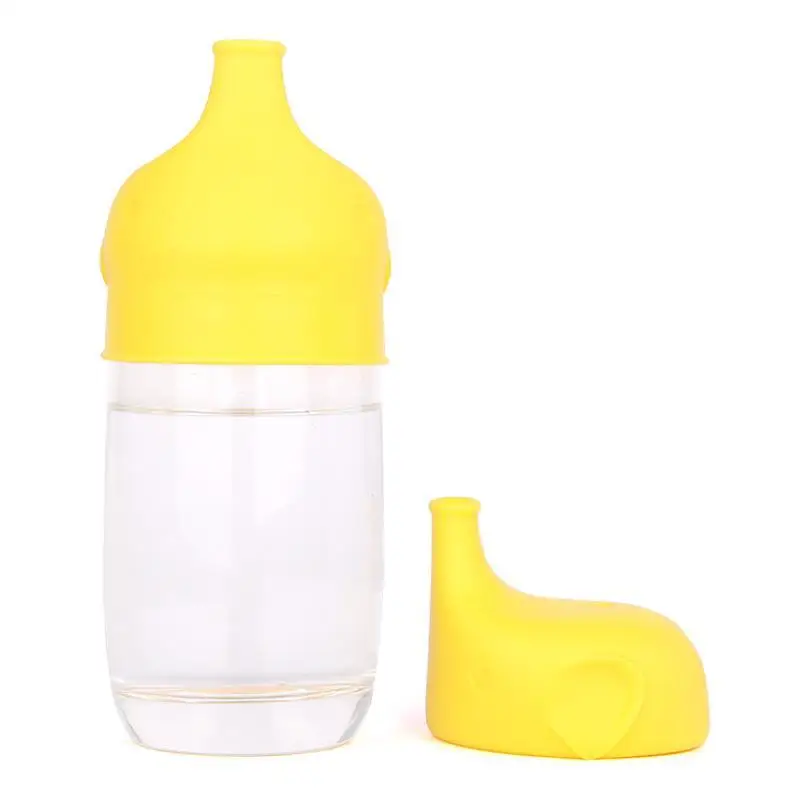 Children Water Cup Silicon Sippy Lids Cute Animals Baby Training Drink Juice Water Leak Proof Ceramic Glass Cups Cap A3