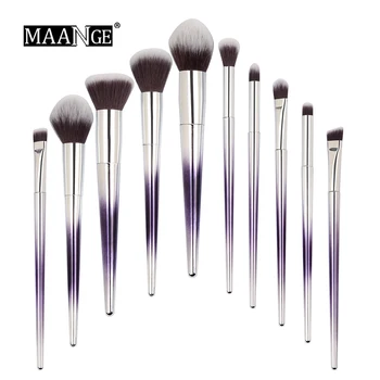 

MAANGE 10pcs Professional Makeup Brush Set Colorful Blush Concealer Eye Shadow EyeLiner Beauty Women Makeup Brushes Tool Kits