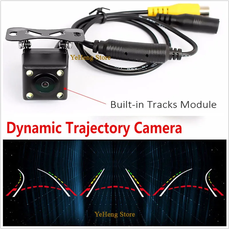 

2017 New Arrive CCD Wide angle Waterproof Car Dynamic Trajectory Rear View Camera With 4IR LED Night Vision Kit , Free Shipping