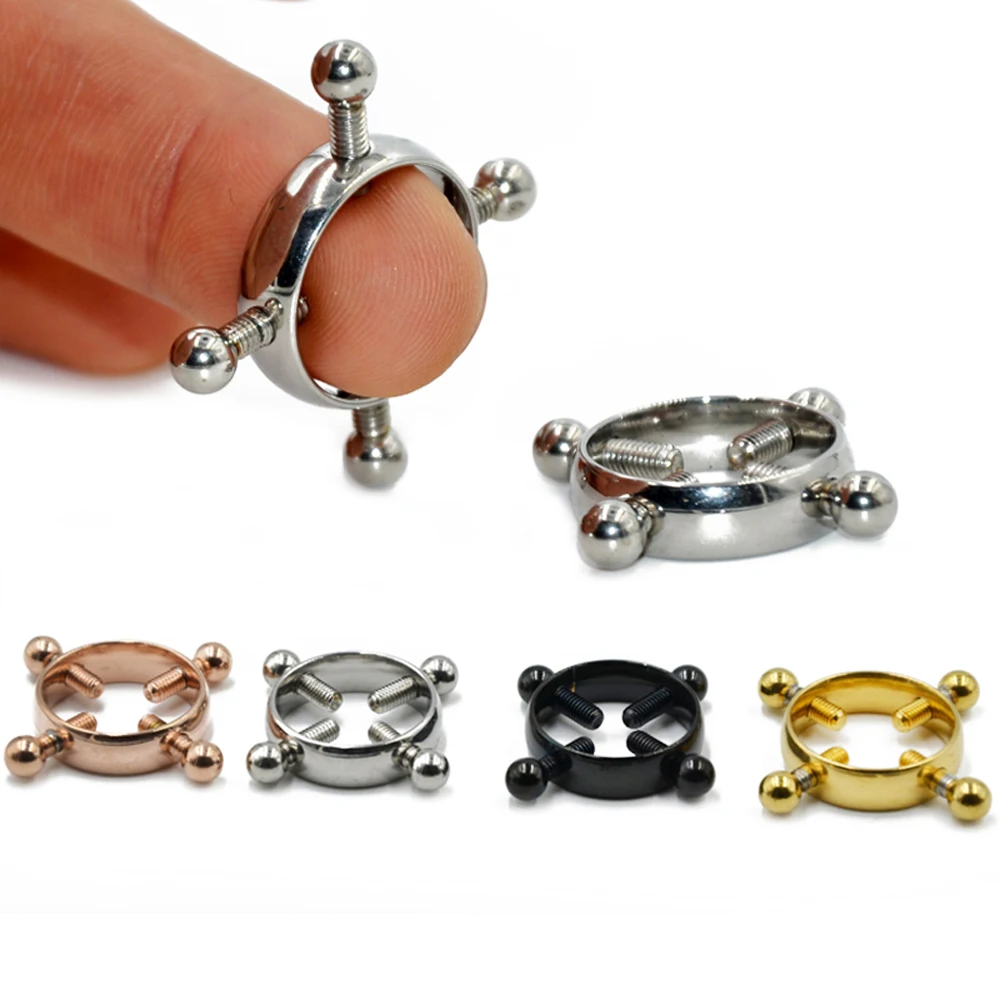 

Showlove-1 Pair Surgical Steel Fake Piercing Faux Nipple Shield Nipple Ring Body Piercing Jewelry Jewelry Sexy Can be adjusted