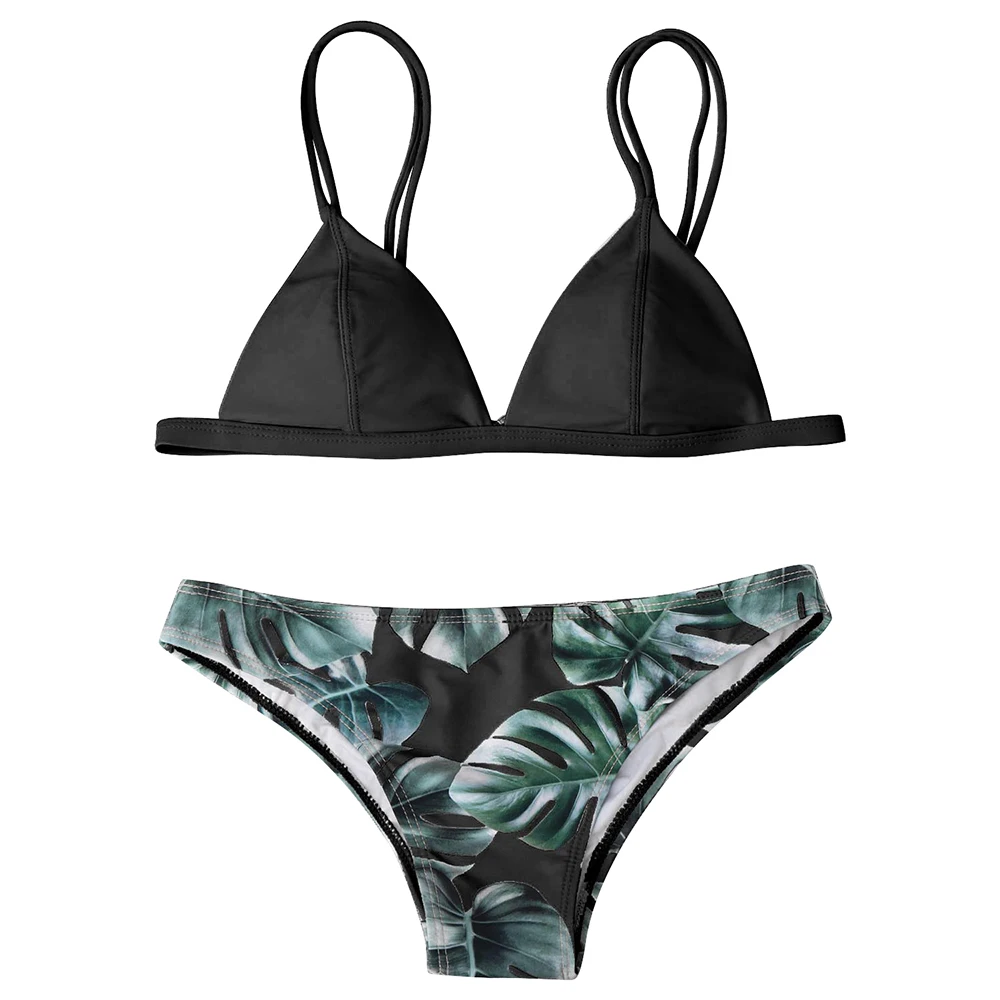 

Clearance Snakeskin Print Bandeau Bikini with Choker