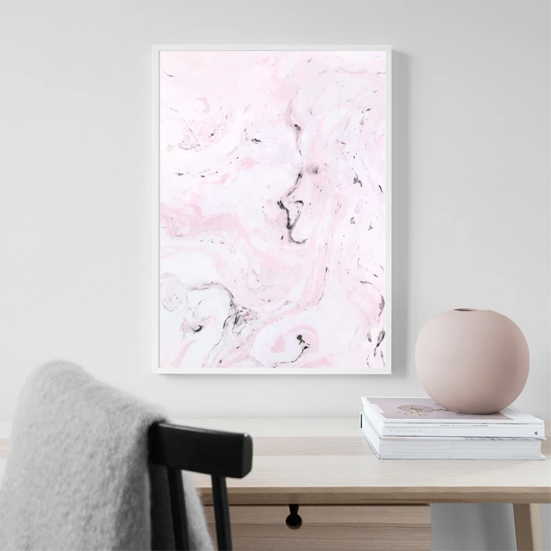 Hand Drawn Watercolor Marble Textures Canvas Prints Home Decor