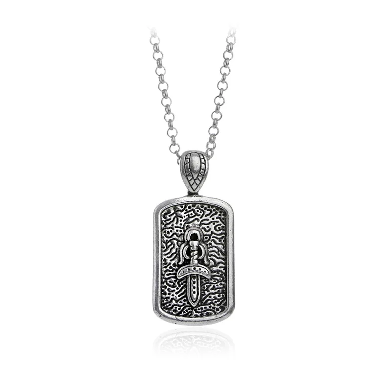 

Wholesale Euro-American Punk Stytle Dog Tag Pendants Vintage Men Necklace 12pcs/lot