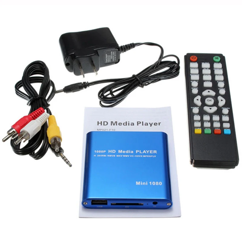 

Us Plug Mini Car Hdd Media Player Adapter Hdmi Av Usb Host With Sd Mmc Card Reader Support H.264 Mkv Avi 1920x1080P 100Mpbs(Bl