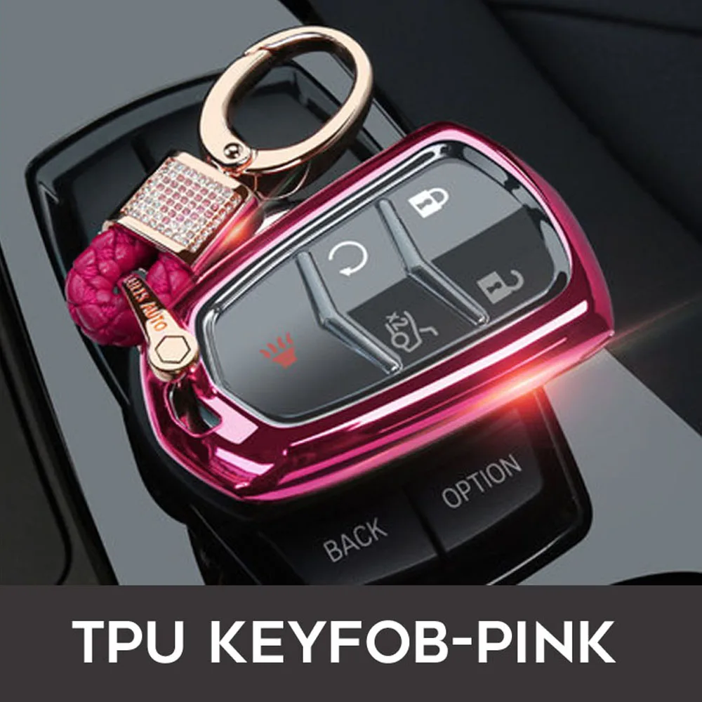 TPU Remote Smart keyless Car key case Cover For Cadillac Escalade ESV XTS ATS CTS SRX CT6 ATS-L XT5 key holder Bag 5 Buttons