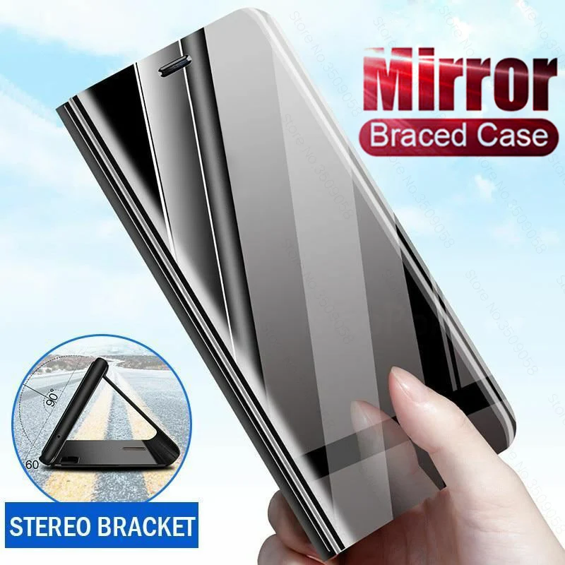 

2019 New Mirror Smart Flip Phone Case For Iphone 7 8 6 6s Plus 10 X XS XR Stand Case For Iphone XS Max XSMAX RX SX Coque Fundas