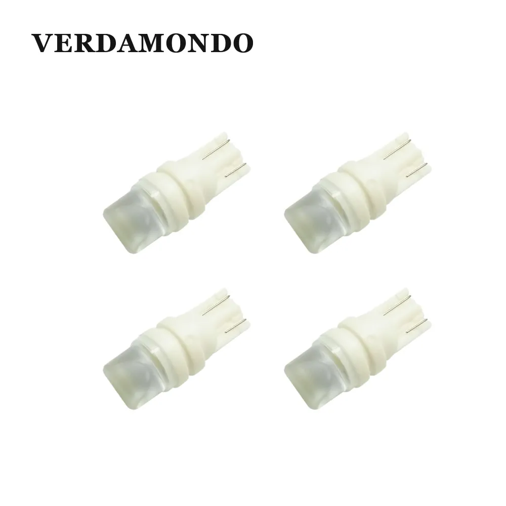 

4X W5W T10 3D LED Ceramic Lens LED 194 168 Wedge Side License Plate Light Lamp DC 12V Instrument Panel Lamp White