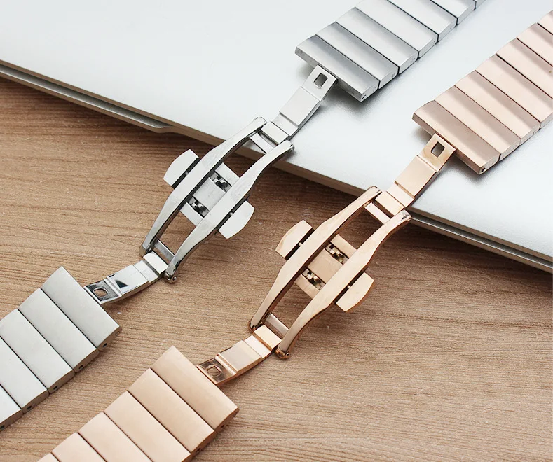 OSRUI ремешок из нержавеющей стали для apple watch 4 44 мм 40 мм ремешок iwatch 3 полосы 42 мм 38 мм для correa apple watch соединитель на запястье браслет
