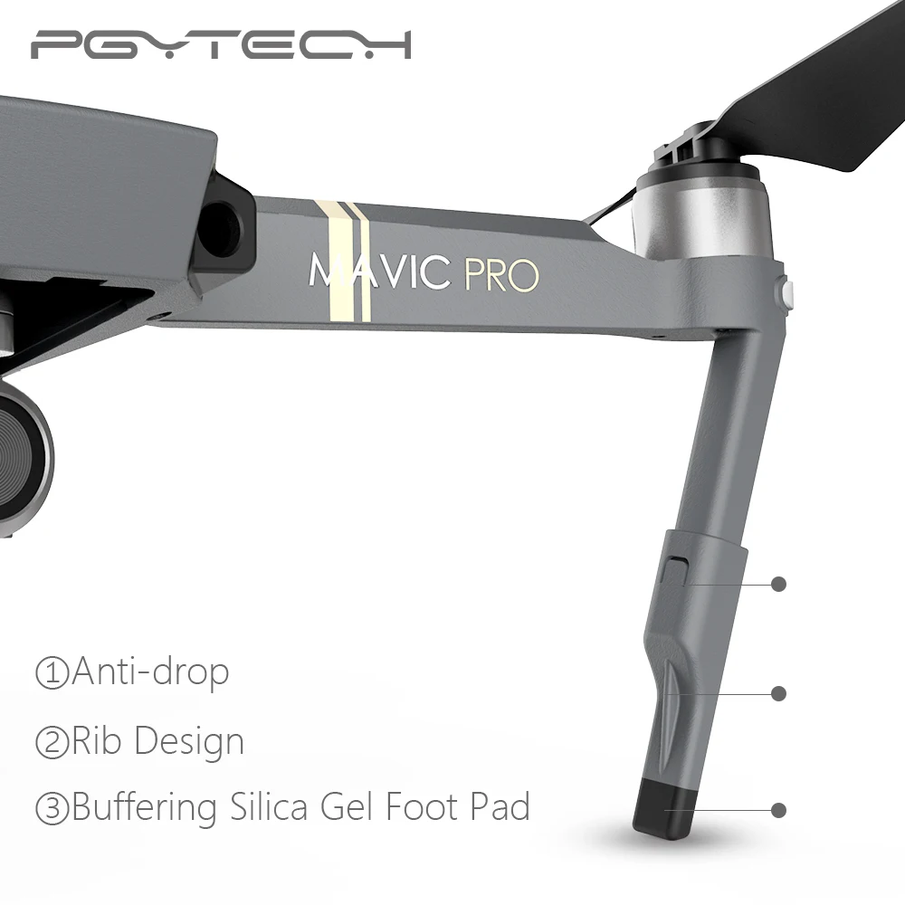 PGY Новая удлиненная посадочная Шестерня Поддержка протектор расширение светодиодный набор с налобным фонарем Замена подходит для DJI Mavic Pro