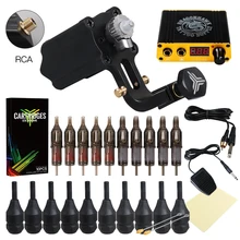 Тату-машинки, набор роторных татуировок, картриджи, иглы, аксессуары, полный набор для татуировки, Перманентный макияж