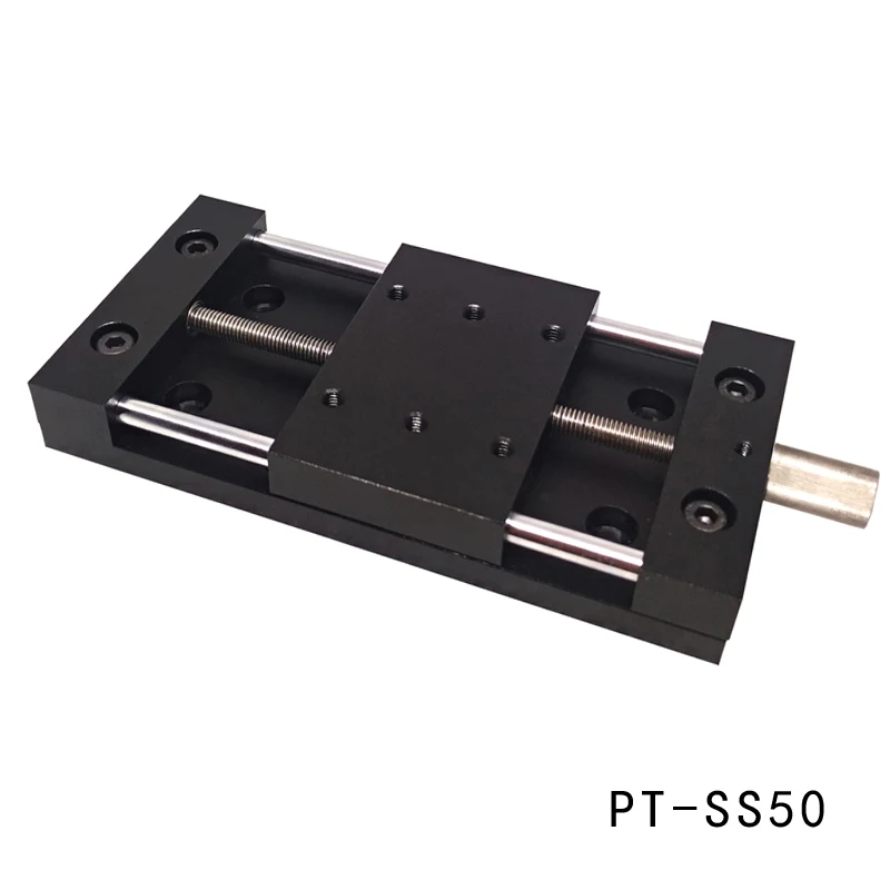 PT-SS20/50/80 ручная линейная платформа, ручная перевода на платформе, паяльная станция, ось Х оптический, форматно-раскроечный станок, линейный рельс - Цвет: Серебристый