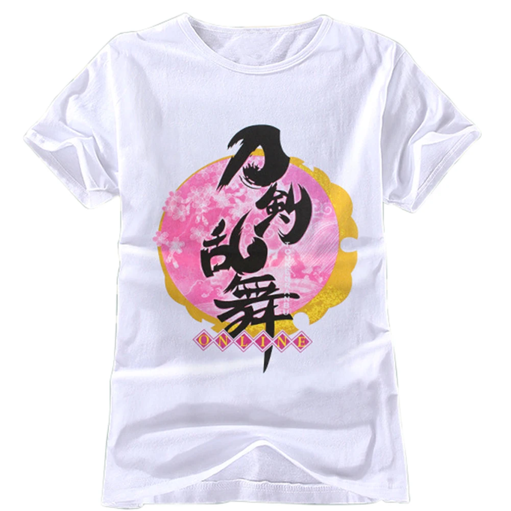 

Cosplay The Sword Dance Touken Ranbu Costume Cartoon Logo Tee Shirt Unisex Cotton Short-Sleeved T-Shirt Coat Tops Summer Wear