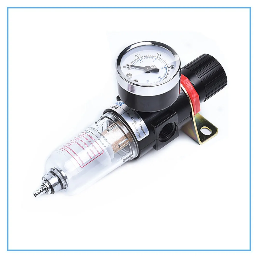 

Pneumatic Air Source Treatment Filter AFR2000 Adjustable Pressure Gauge 1/4" Pressure-relief valve