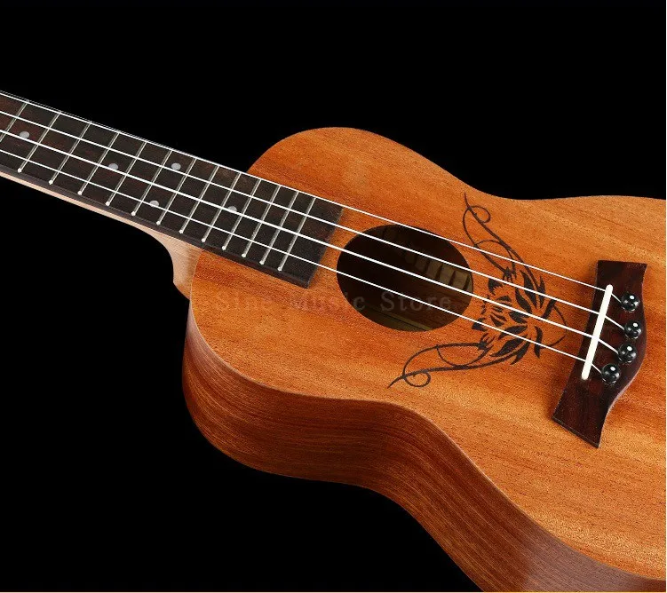 

23-inch Concert Guitar ukulele 4 Aquila string Hawaiian Mini Small Guitar Folk Guitar the Rose Vines Musical Intruments