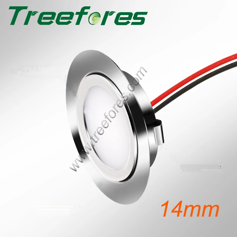 الفولاذ المقاوم للصدأ 3 W 12 V DC 14 مللي متر البسيطة LED السقف بقعة ضوء للحمام المطبخ مجلس الوزراء الإضاءة CE بنفايات الأضواء مصباح