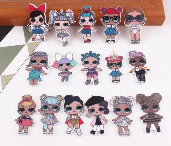 

500pcs/lot Cute girl flat back planar resin 63 style cartoon princess for kids diy decoration crafts accessories