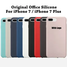 Оригинальный 1:1 копию officeal силиконовый чехол для iPhone 7 Высокое качество телефон роскошный чехол для iPhone 7 Plus 7 Plus с логотипом