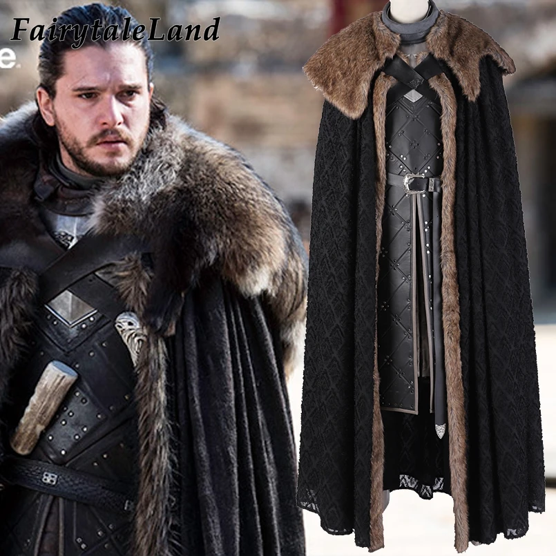 

Jon Snow Cosplay Costume Game of Thrones 8 Winter Solider Uniform Cosplay Halloween Outfit Iron of Thrones outfit