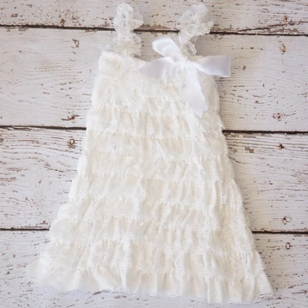 White Lace Flower Dress Baptism Baby Western White Lace Flower Dress Baptism Baby Western Junior Brides Maid