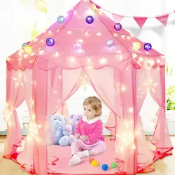 Лидер продаж портативный шестиугольник детская палатка складной принцесса игры дом удобные игрушечный замок палатки для обувь девочек
