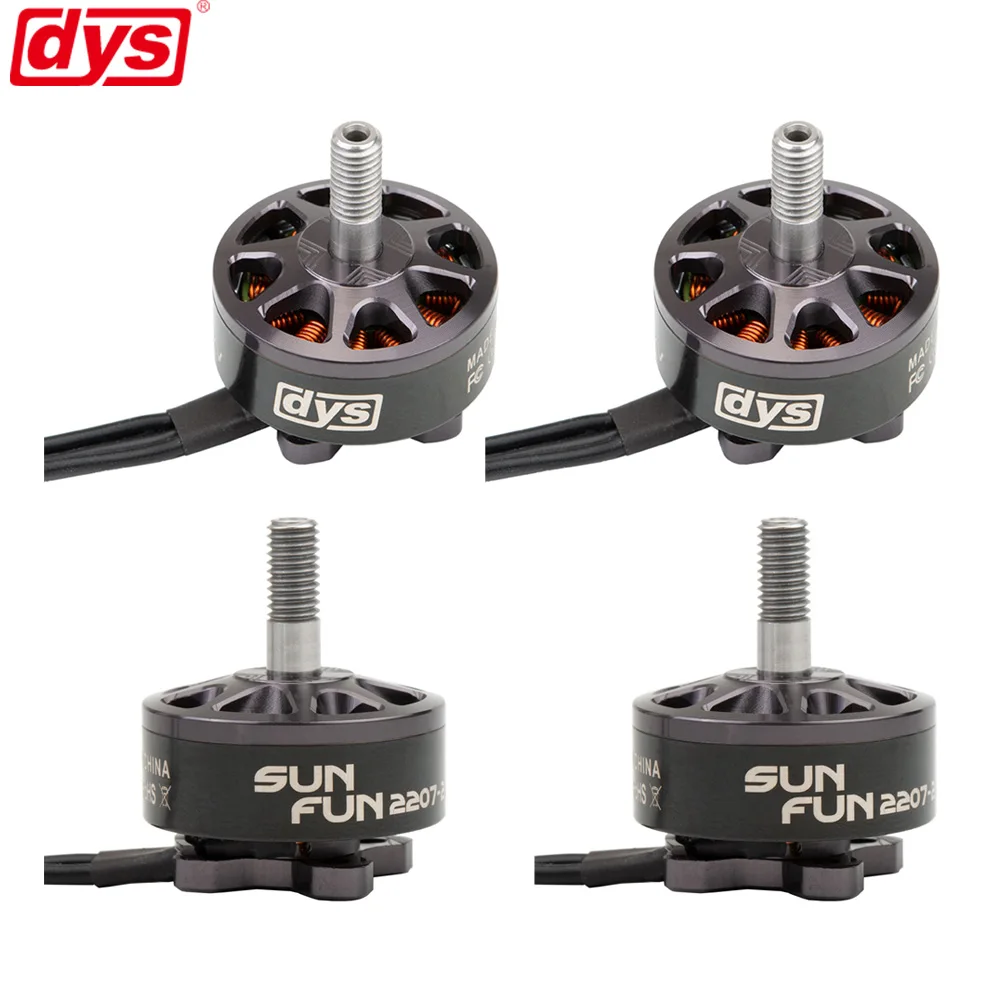 

4PCS/LOT DYS SUN FUN 2207 1750KV 2400KV 2750KV CW Thread FPV Racing Brushless Motor For RC Drone Quadcopter Spare Parts