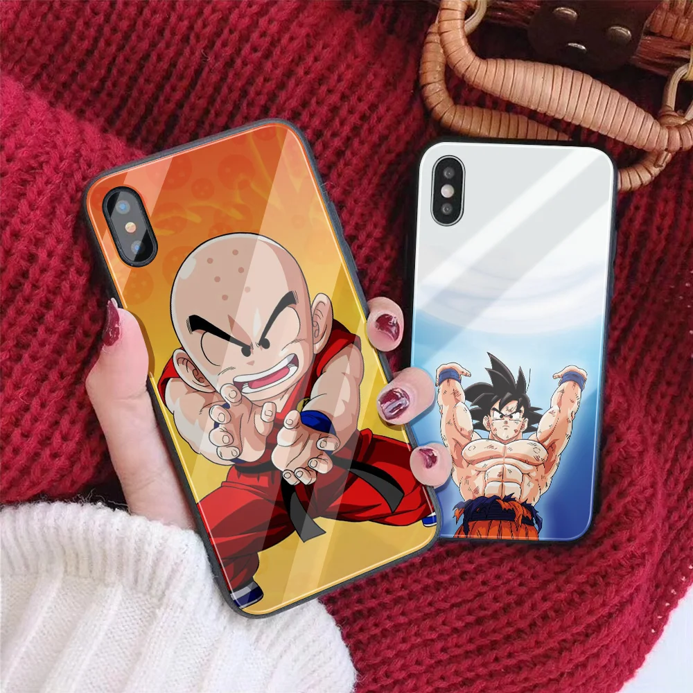 Чехол для телефона Dragon Ball DIY для iPhone 5 5S E 7 8 6 S Plus capa, закаленное стекло, чехол для телефона iPhone 11 Pro X XR XS MAX